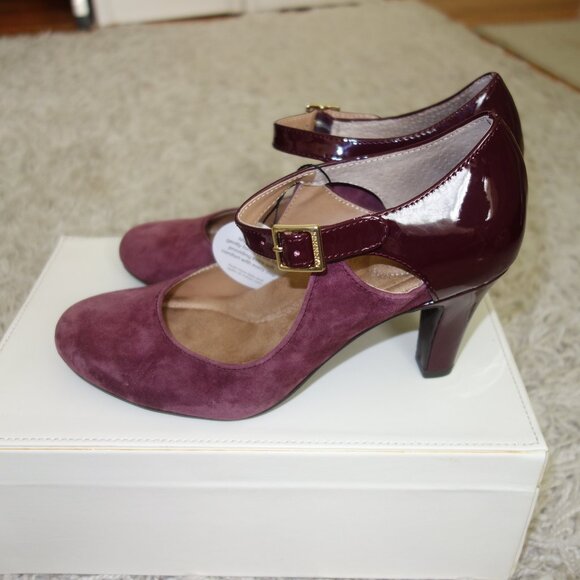 GIANI BERNINI Velmah Memory Foam Mary Jane Pumps - Size 6M - Wine - Picture 10 of 14